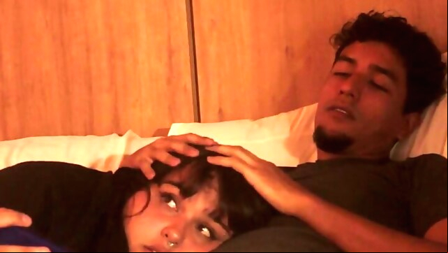 I go to bed alone to watch a movie and my stepbrother comes to see it with me xxx blowjob video